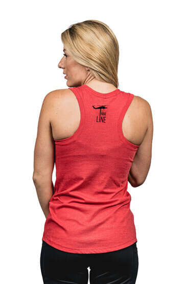 Nine Line USA Womens tank top in red from back